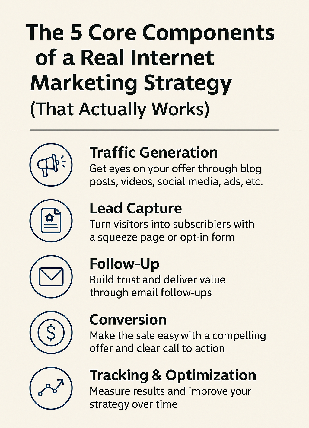 The 5 Core Components of a Real Internet Marketing Strategy