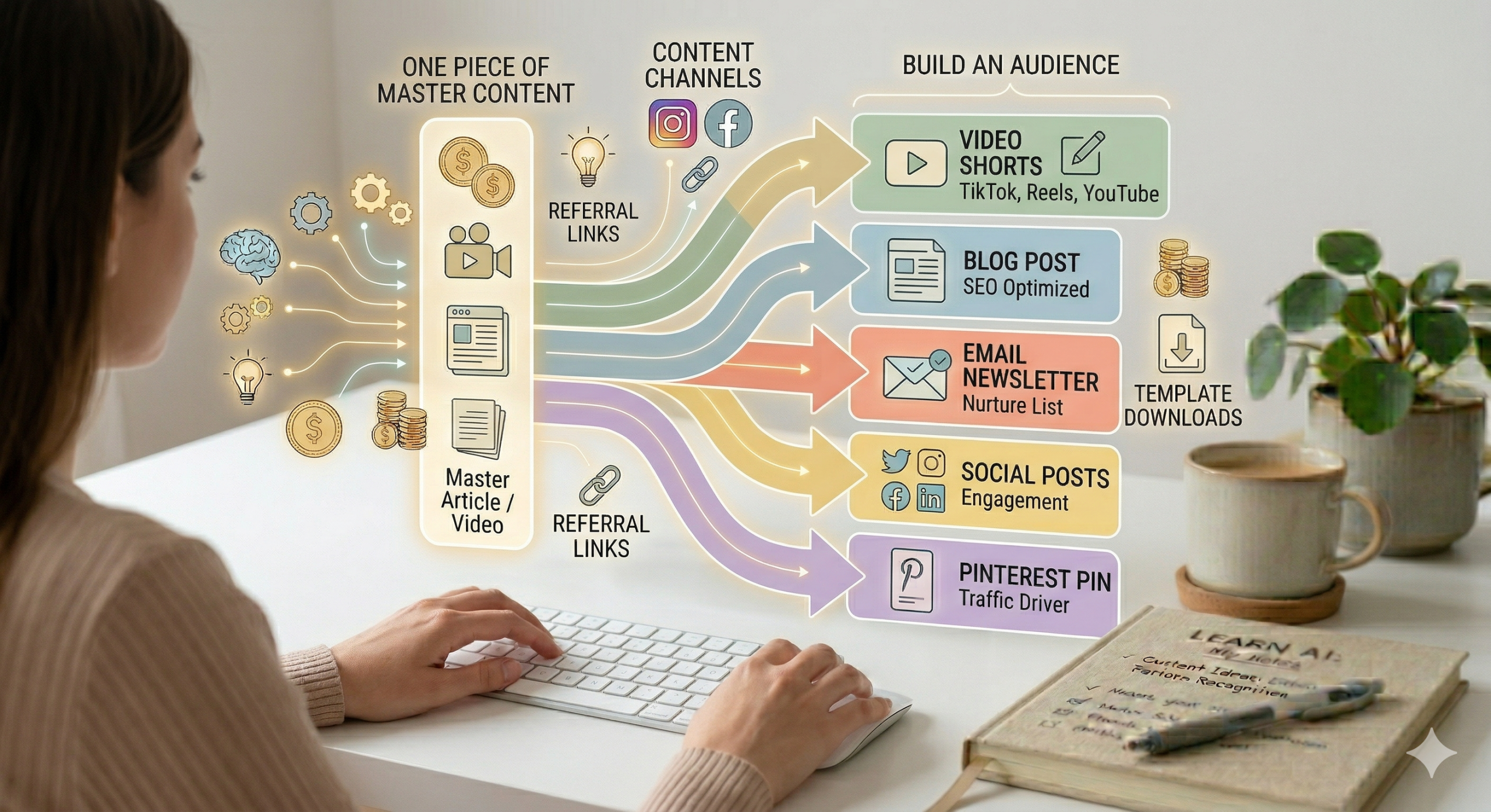 How Do You Repurpose Content Into Multiple Assets Using AI?