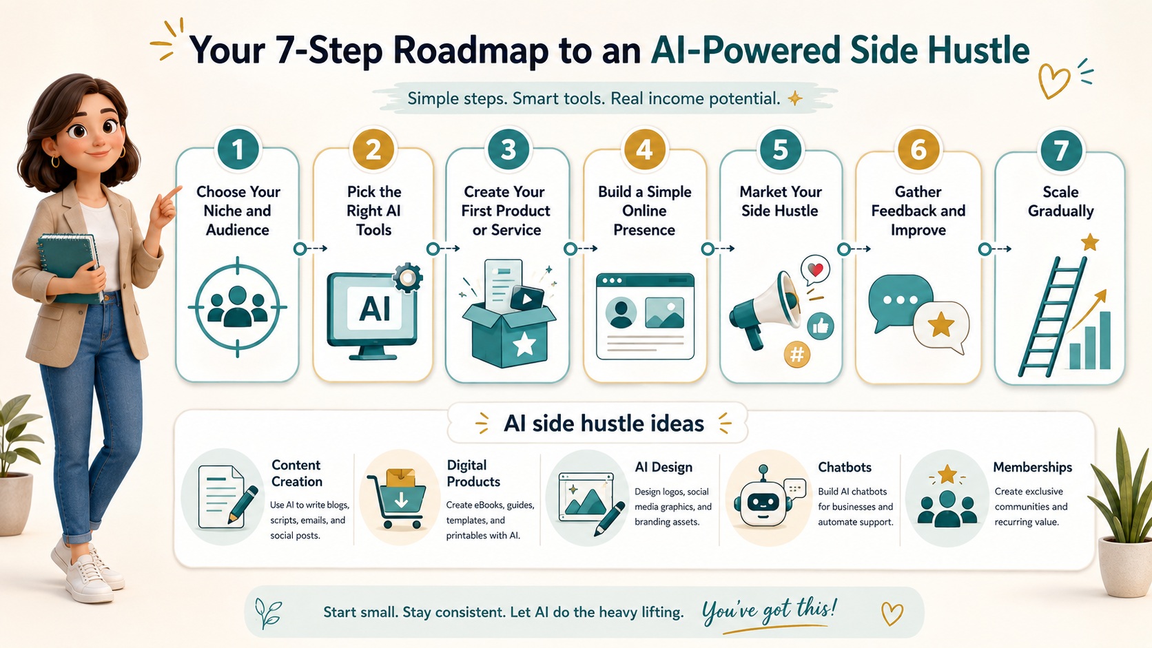 AI side hustles for beginners